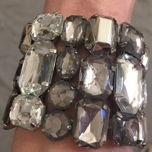 Cuff bracelet, Paris, 2 inches high, elastic. NWOT
